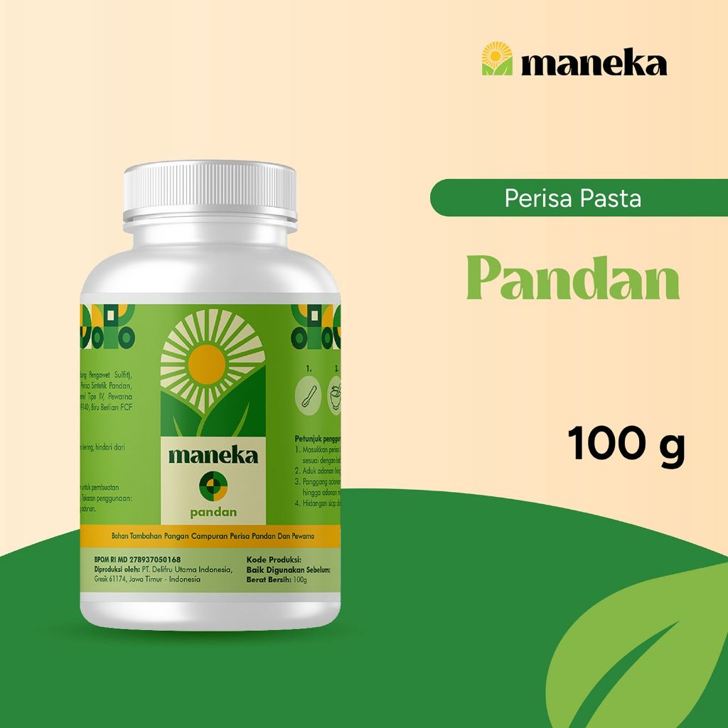 

Maneka Pandan Perisa Pasta - Aroma Perasa & Pewarna Makanan Rasa Pandan 100 ML
