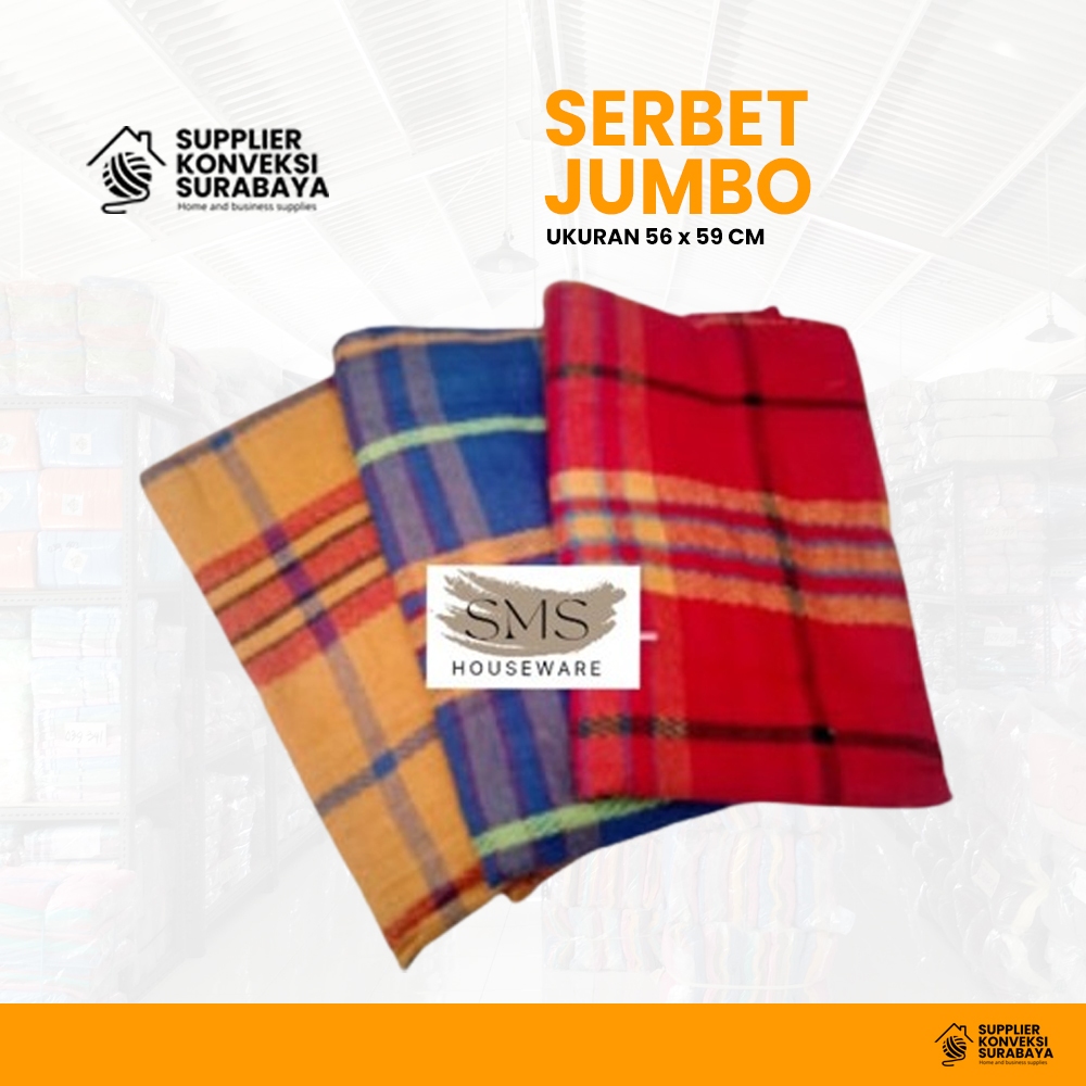 Grosir Murah Serbet / Lap Dapur Kotak Kotak Jumbo Cap Kelici (1 Lusin atau setengah lusin) - Kain se