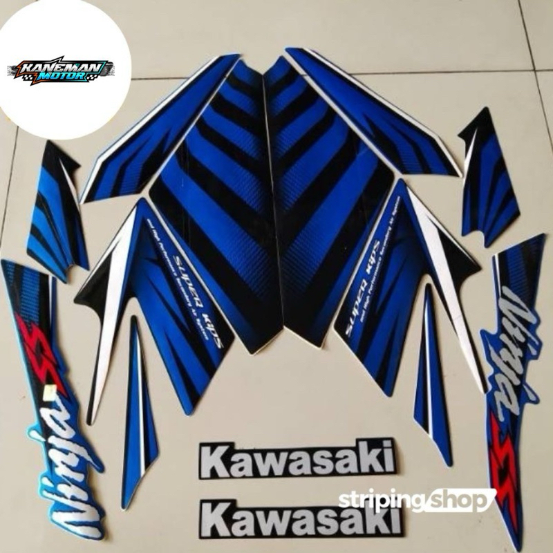 Striping Stiker Ninja SS Zebra 2014 2015 Biru