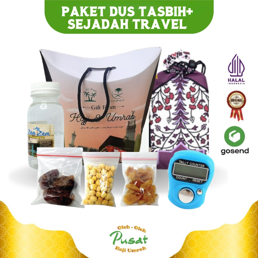 

Paket Hemat + Sajadah travel + Tasbih digital Oleh Oleh Haji dan Umroh