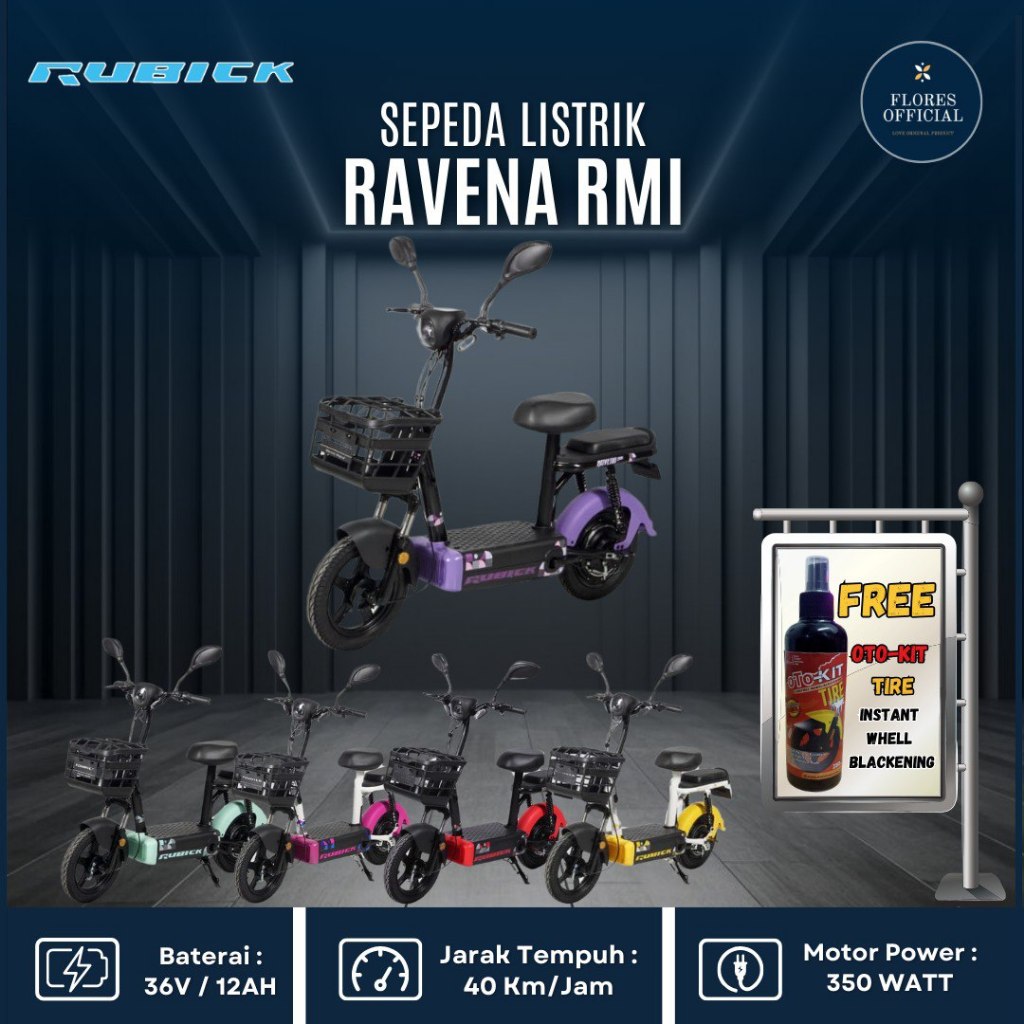 SEPEDA LISTRIK GENIO RUBICK RAVENA Garansi Resmi