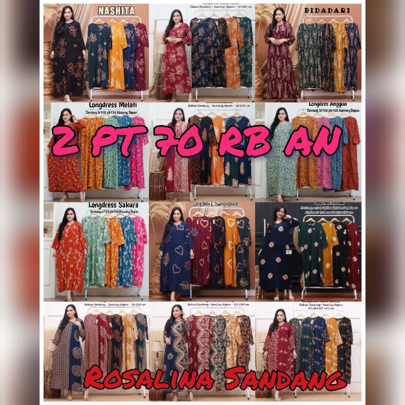LONGDRESS BATIK 70 RB DAPAT 2 || PAKET LONGDRESS MURAH || GAMIS BATIK || LONGDRESS RAYON || GAMIS RA