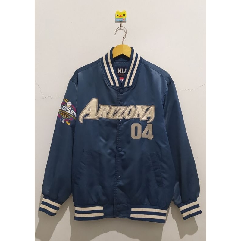 jacket Varsity MLB Arizona04 100%ORI bahan satin kualitas terbaik tebel