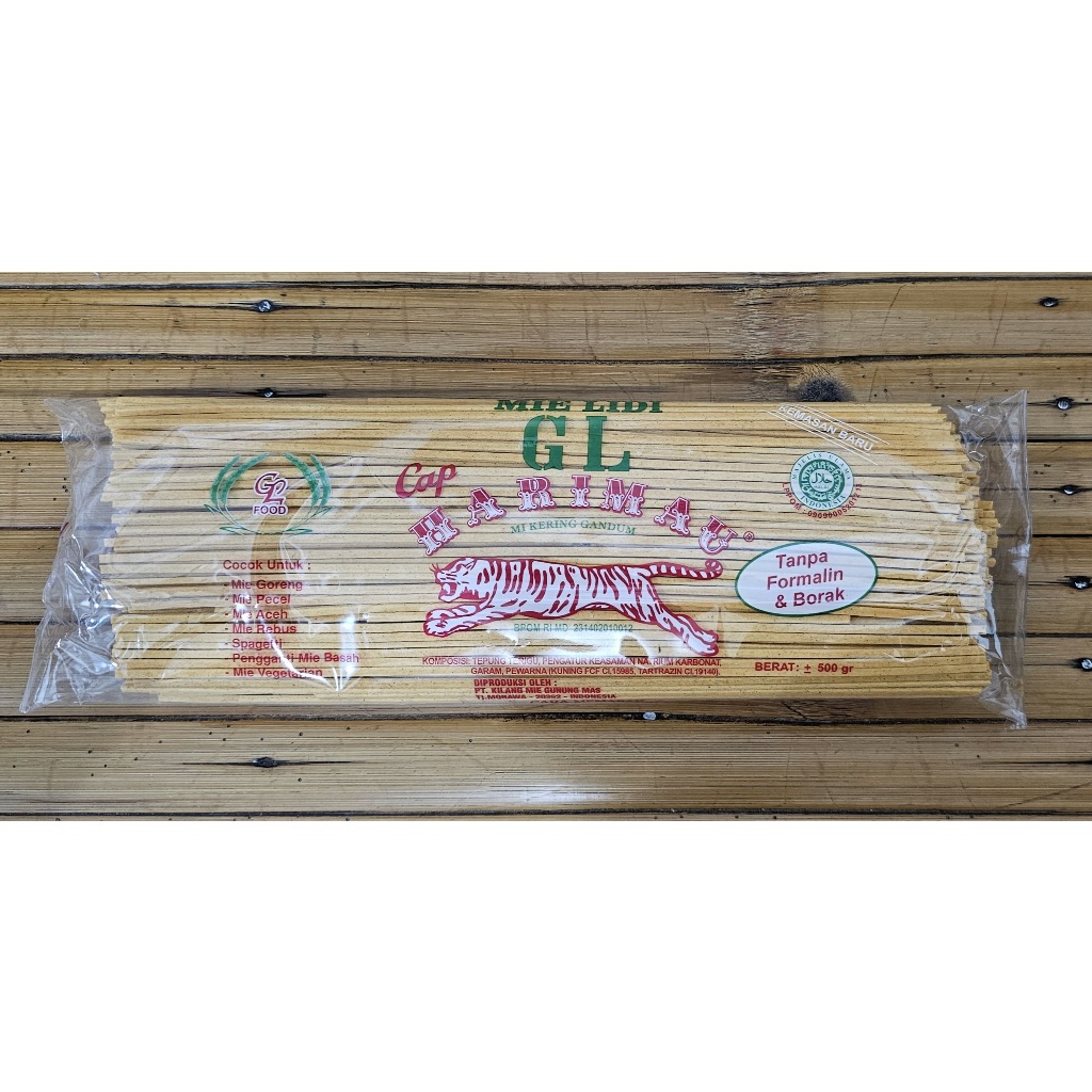 

Mie Lidi GL Cap Harimau 500 Gr