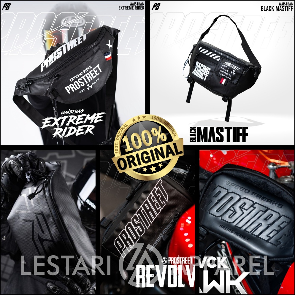Super Untung WAISTBAG PROSTREET  WAISTBAG EXTREME RIDER V2  WAISTBAG MASTIFF  WAISTBAG BLACK LINE BL