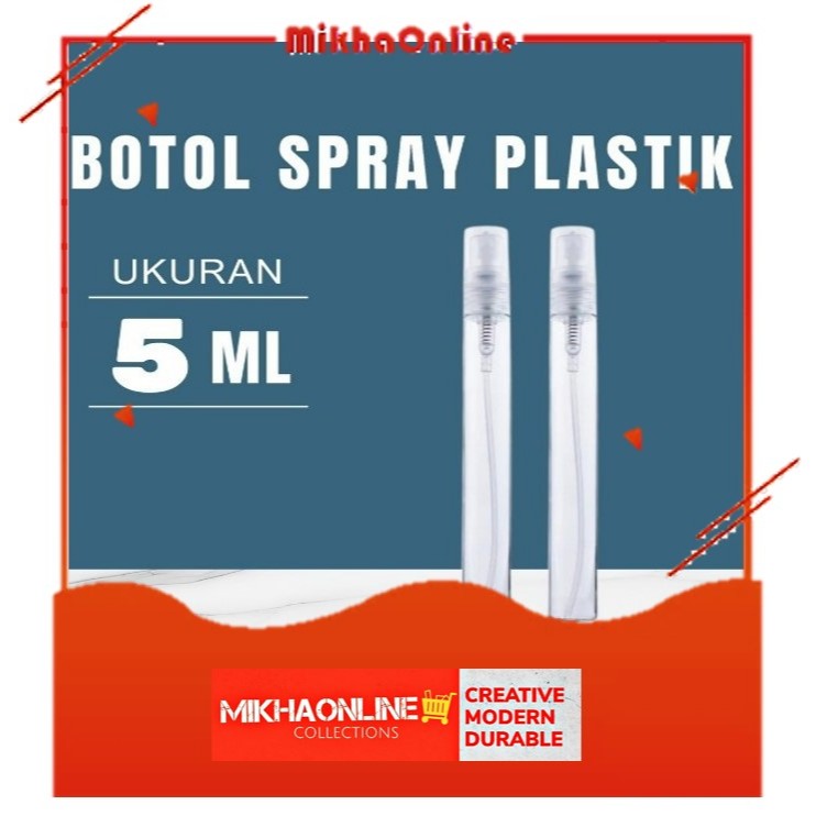 Botol Kosong Spray Parfum Plastik 5ML Wadah Refill Travel