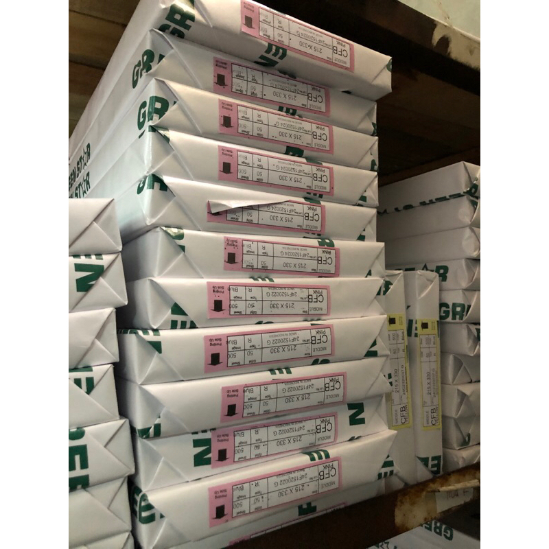 

RB kertas NCR / kertas nota Merk Greenstar isi 500 lembar ukuran folio
