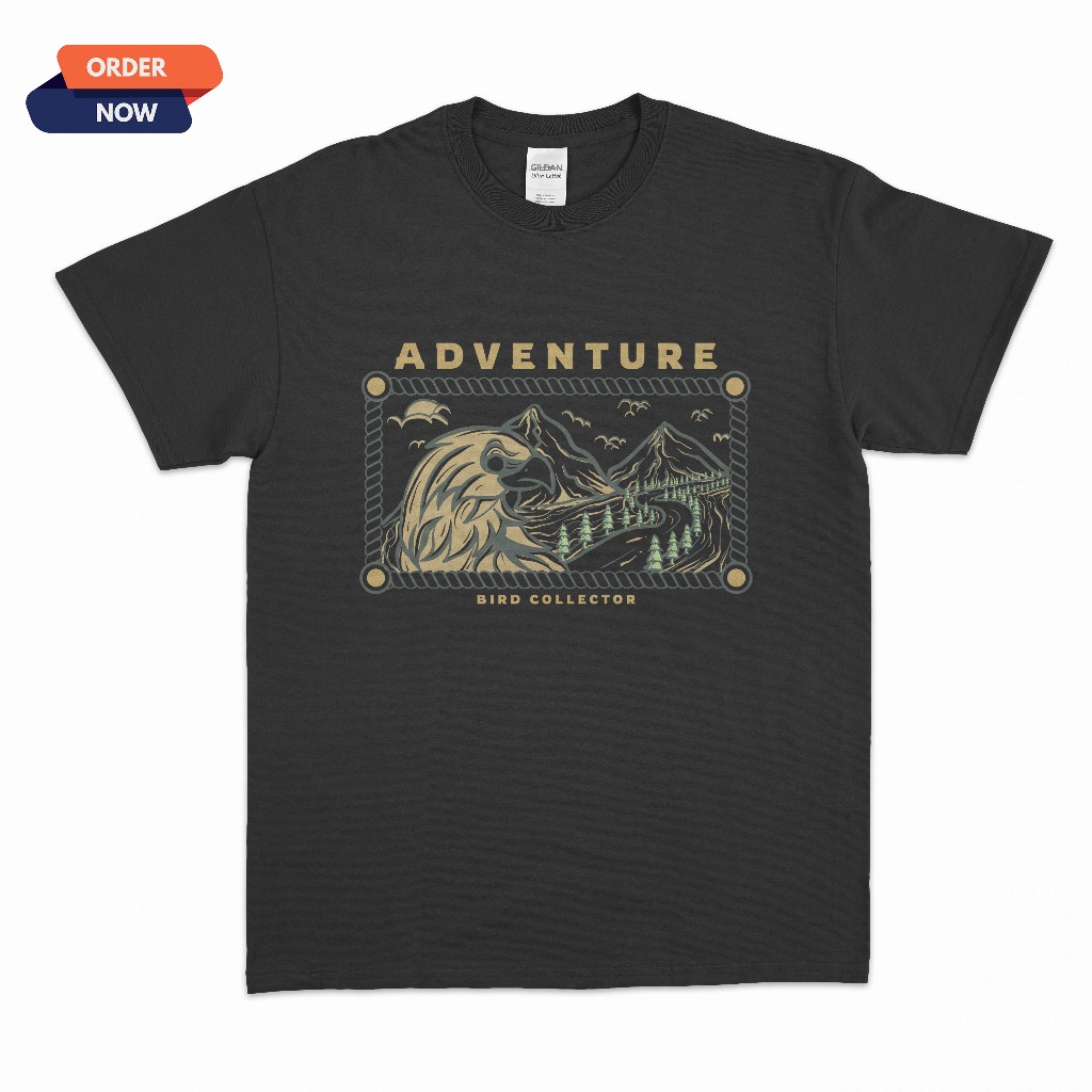 KAOS BAJU ADVENTURE BIRD COLLECTION ATASAN PRIA WANITA PREMIUM COTTON