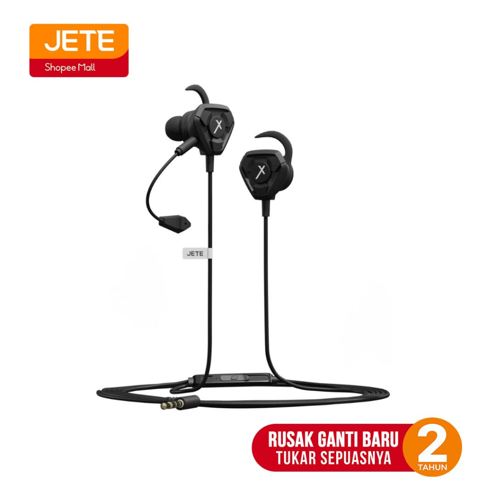 JETE Headset Gaming I Earphone Gaming JETE- X HX8 with Microphone - Garansi 2 Tahun