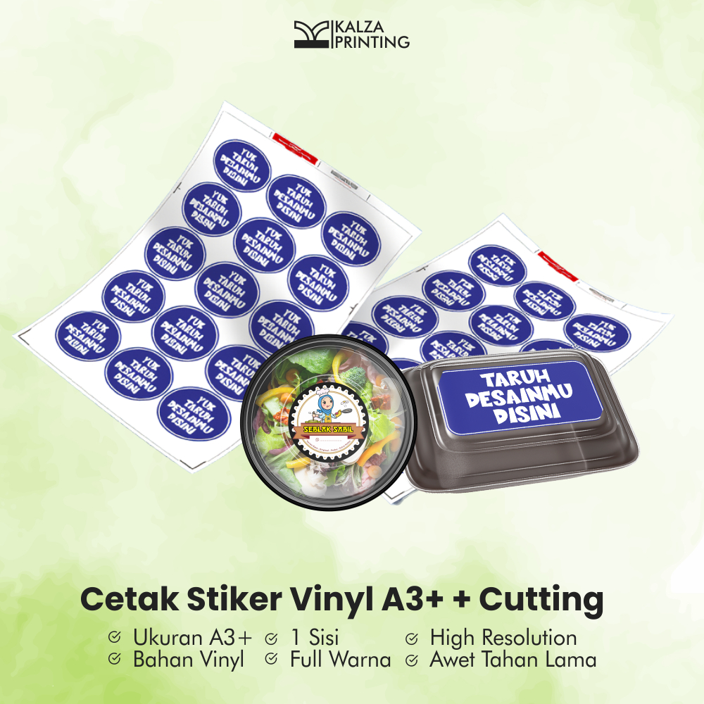 

Cetak Stiker Vinyl A3+ + Cutting