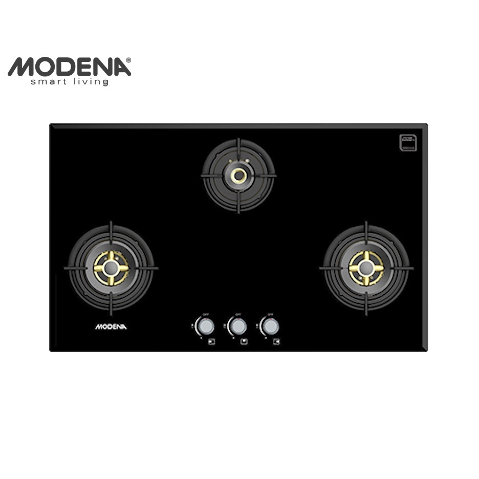 Kompor Tanam Modena BH 6935LF / BH6935LF 3 Tungku Burner Kuningan