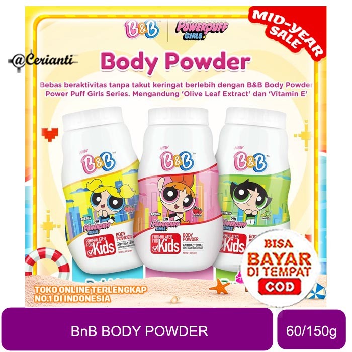 BnB Kids Powder Antibacterial Bedak Bayi 60g 150g CERIANTI