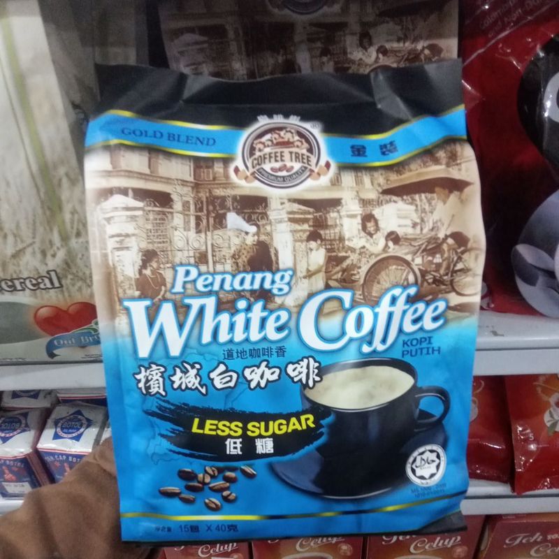 

Penang White Coffe Les Sugar berat bersih 600gr (15pcsx40gr)