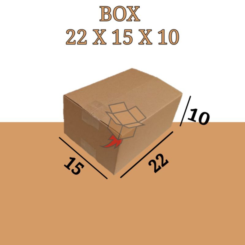 

Kardus Polos Karton Box Coklat DieCut 22 x 15 x 10
