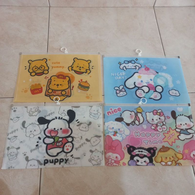 

Folder Bag Motif Zipper Map Document 33x24cm