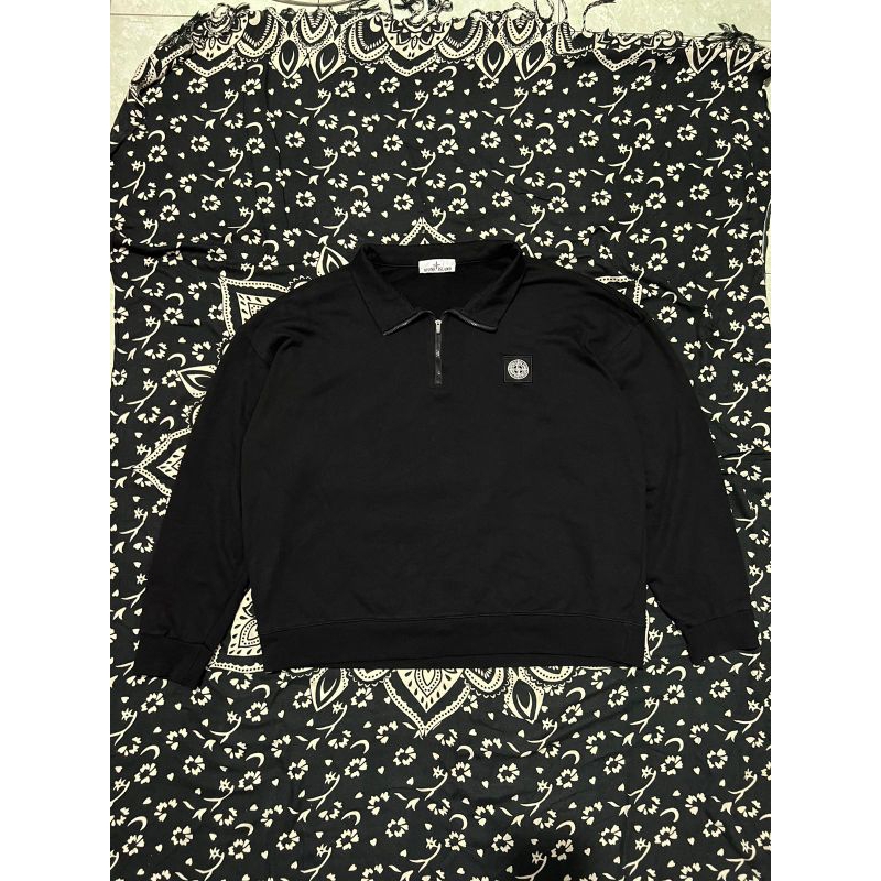 Stone Island Crewneck Half Zipper Boxy Oversize dan Aape Polo Shirt Second