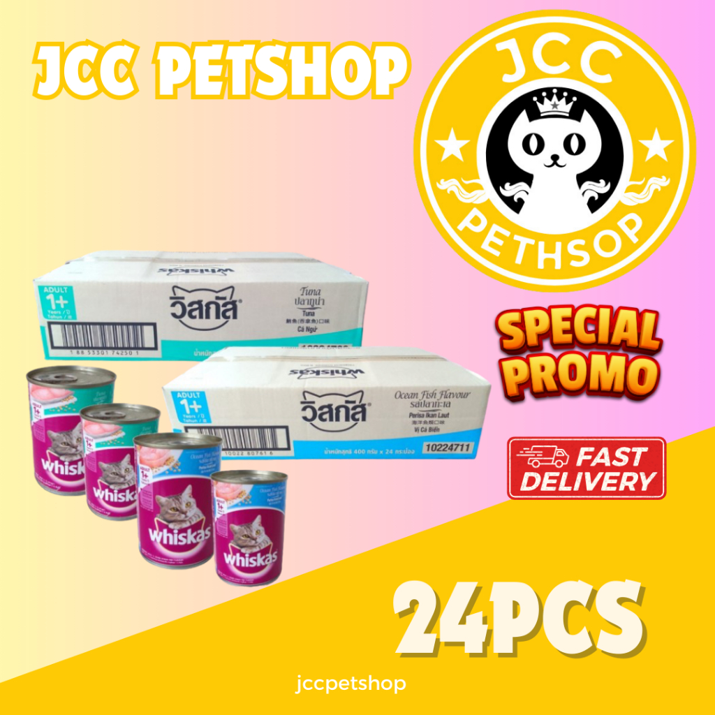 whiskas kaleng 1 dus ( isi 24 ) wet food whiskas KHUSUS GOJEK GRAB