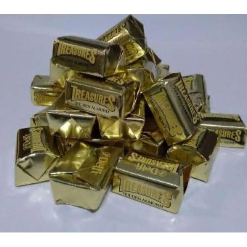 

Coklat Treasure / Delfi Treasure Almond 36g / Coklat Treasure kiloan