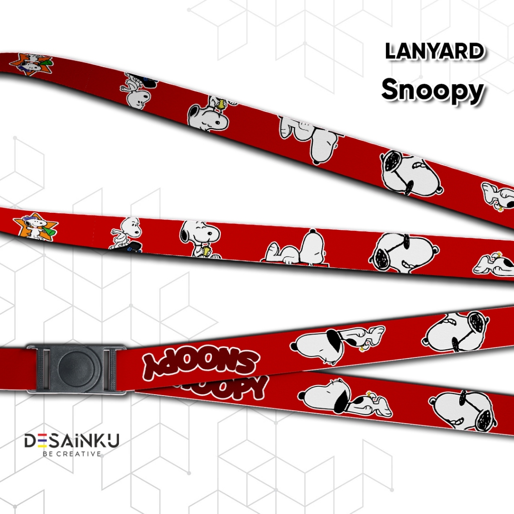

READY STOCK LANYARD SNOOPY / SNOOPY / KARTUN SNOOPY VERSI A / TALI HP / KARET PODS
