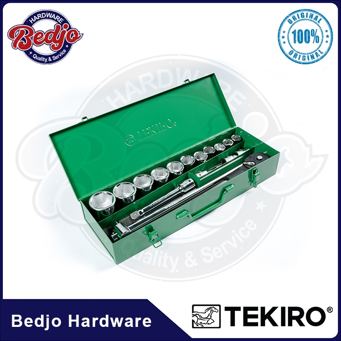 Tekiro Kunci Sok Set18 pcs 3/4 6pt - Kunci Sock Set Tekiro box besi
