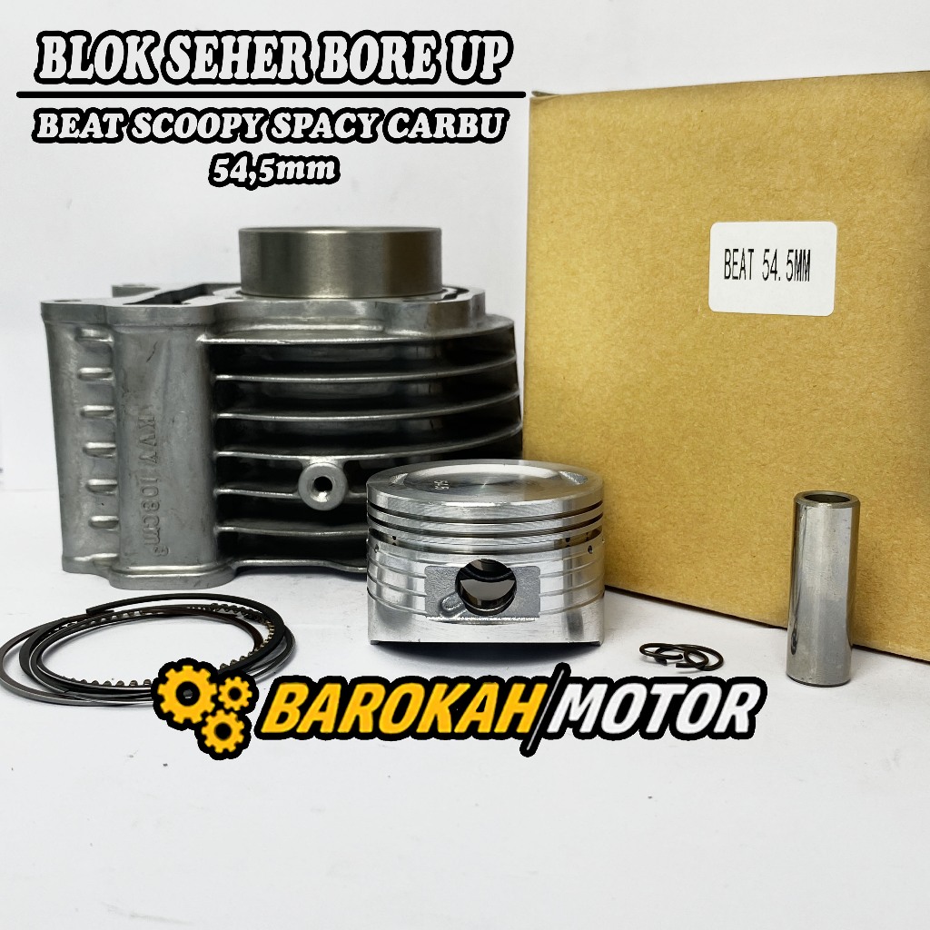 RUI Paket Bore Up Beat karbu 54.5mm Scoopy Spacy Cocok Untuk Harian dan RAcing 130cc