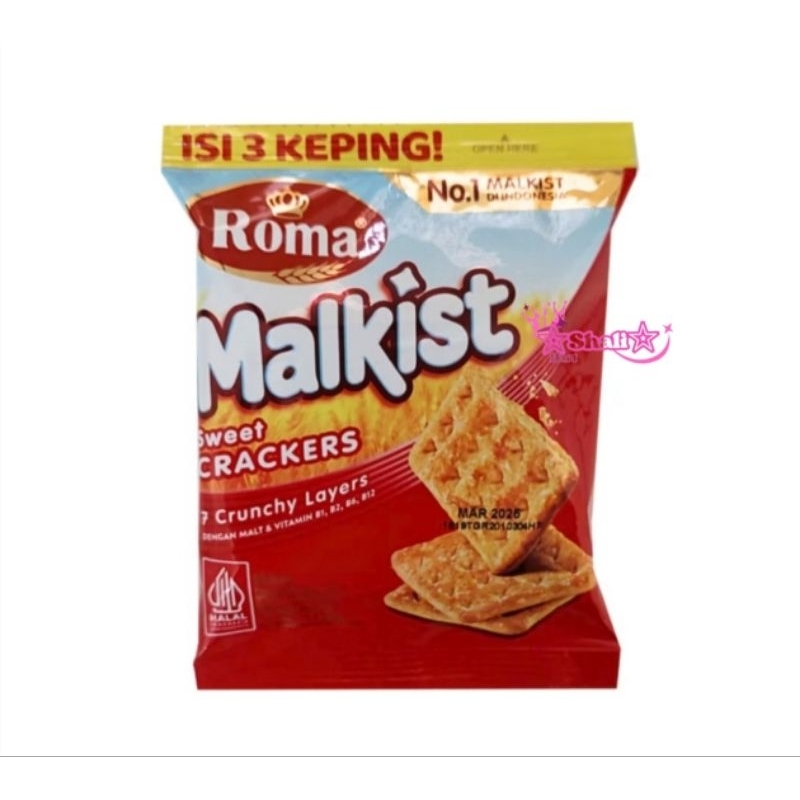 

Roma malkist Sweet Crackers Renceng isi 10 sachet @21 gr | biskuit crackers