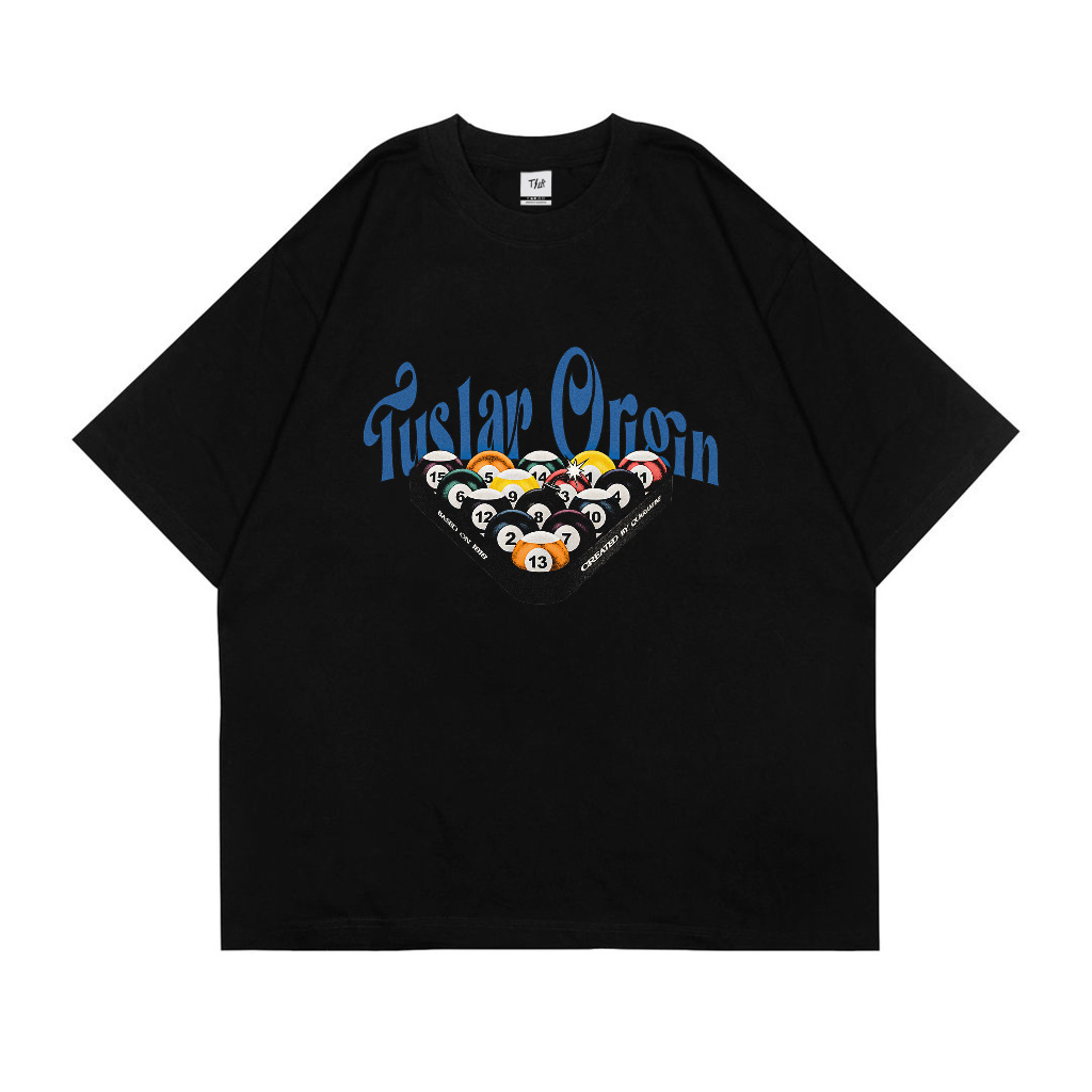 TUSLAR T-shirt / BILLIARD BLACK / OVERSIZE HITAM