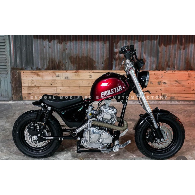 Rangka Monkey Bobber PNP Mesin Tiger, Scorpio dan under 250cc Model Enggal