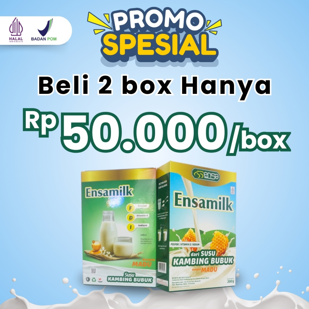 

Susu Kambing Etawa Susu kambing bubuk Ensamilk Paket 2 Box