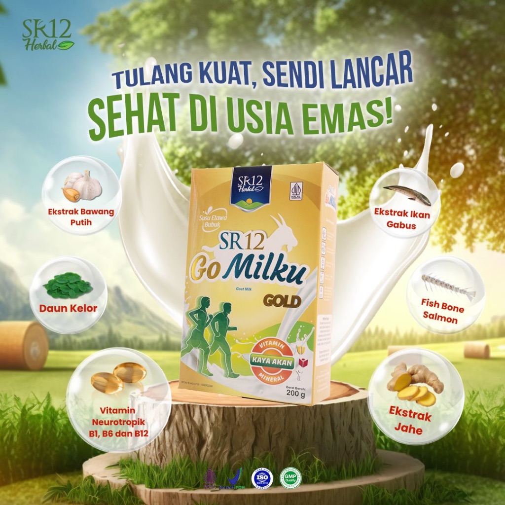 

GOMILKU SR12 GOLD 600 GRAM | Susu Kambing untuk Lansia | Susu Kesehatan