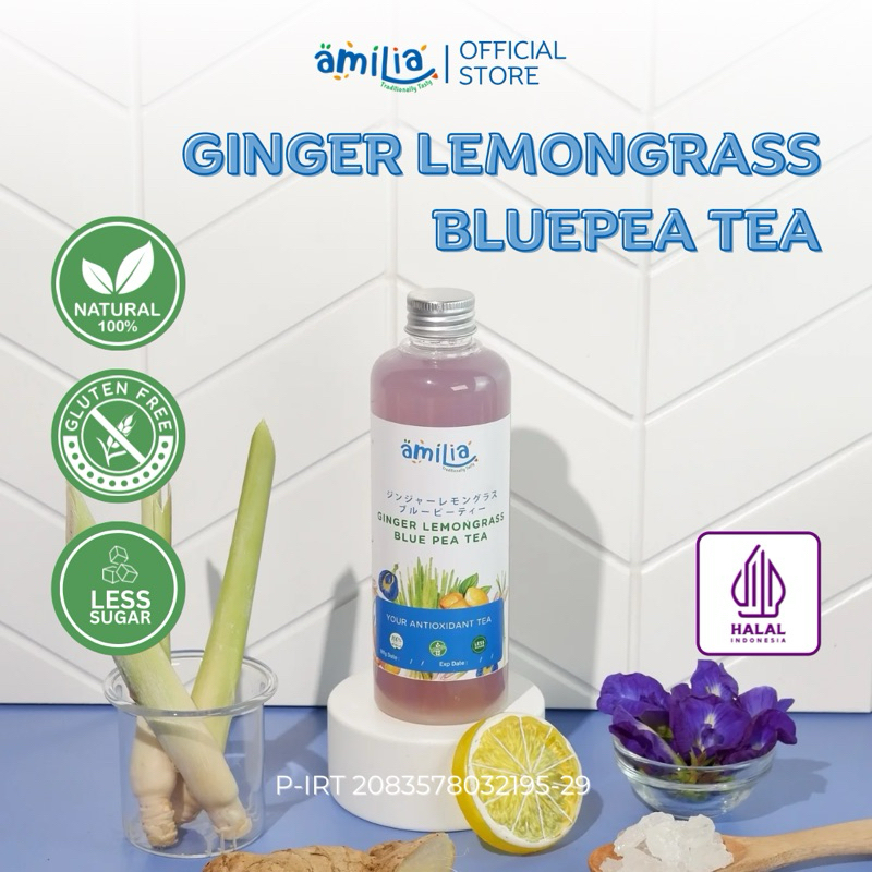 

Ginger Lemongrass Bluepea Tea - Teh herbal, Tinggi antioksidan, meredakan panas dalam, sakit tenggorokan, menurunkan kolesterol