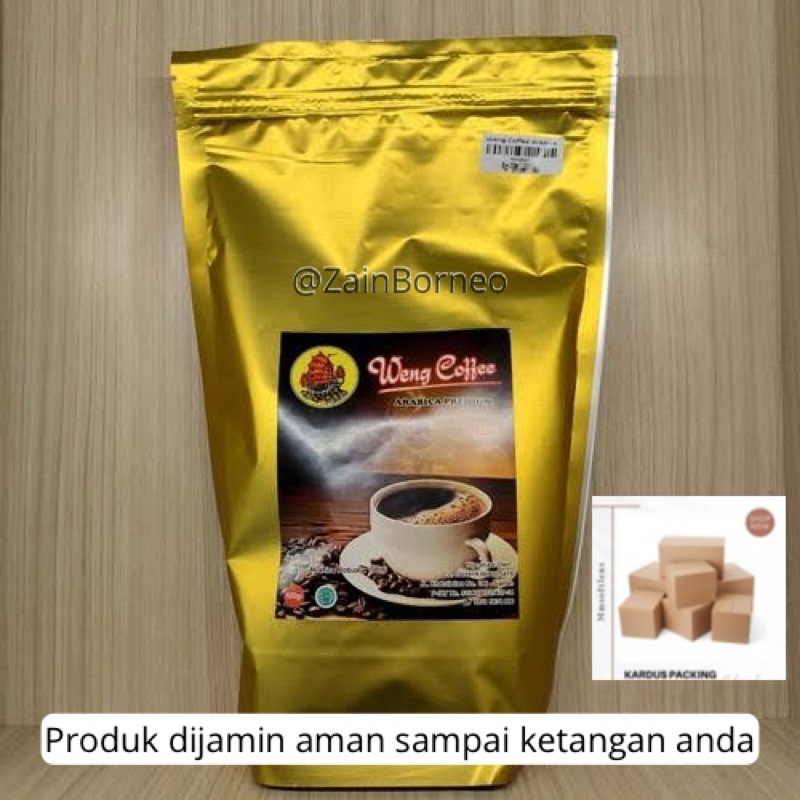 

Kopi Bubuk Weng Coffee Robusta Premium (500 GR) Kemasan Gold