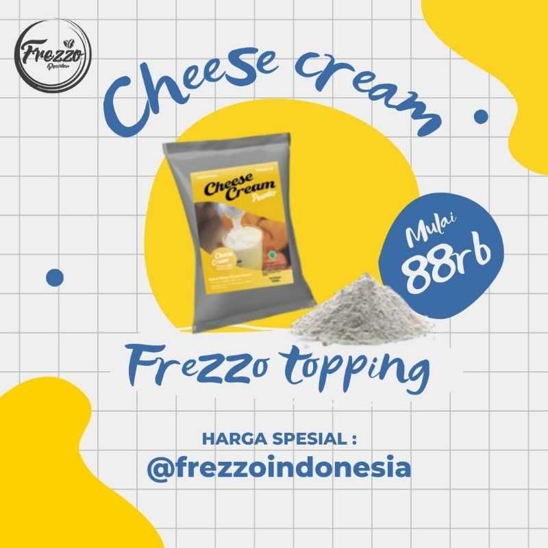

Topping Cream Cheese 1000 gr/ Topping Minuman Murah dan Lezat/ Frezzo Indonesia