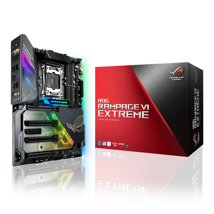 Motherboard ASUS ROG RAMPAGE VI EXTREME - Intel X299 chipset - LGA 2066 socket (NEGO)