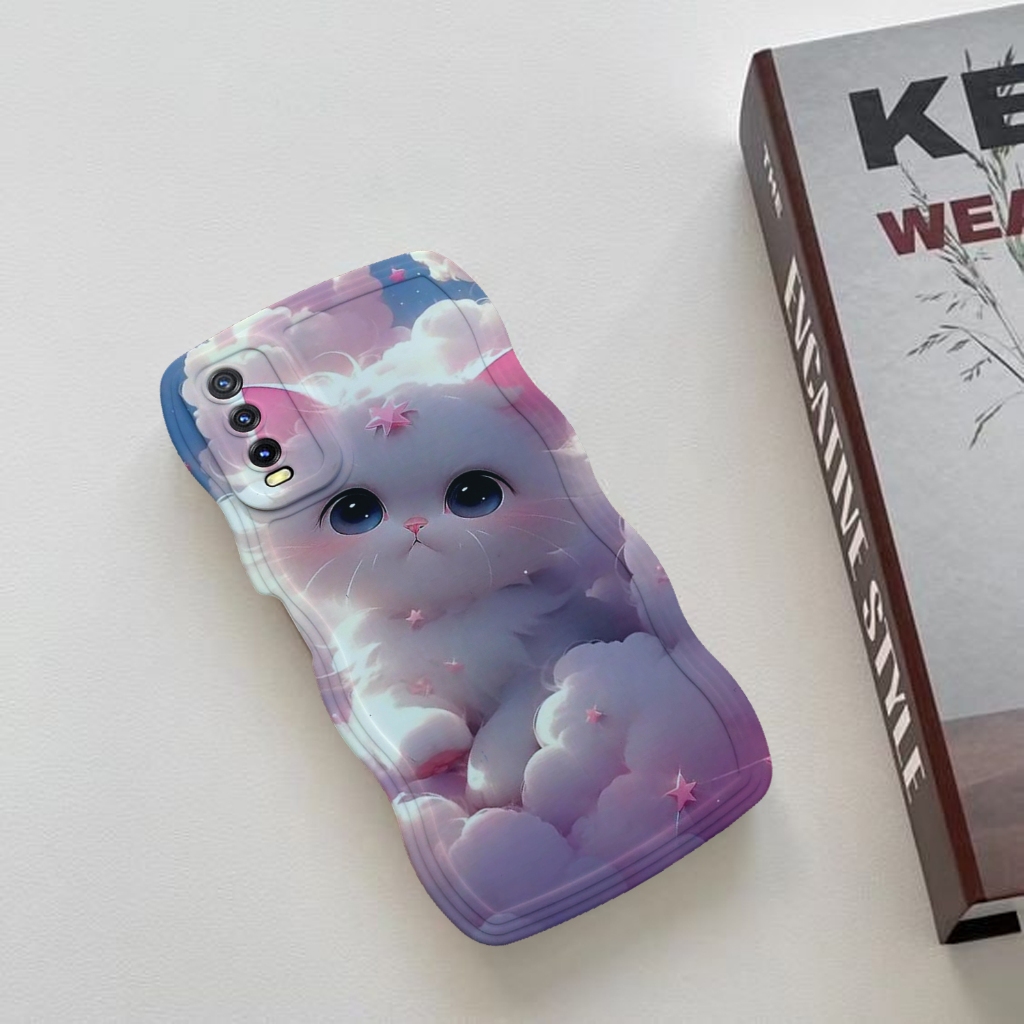 Case Gelombang VIVO Y20 / Y12S  Motif Aesthetic Bahan Softcase silicon Lentur - Skin / Casing Handpo