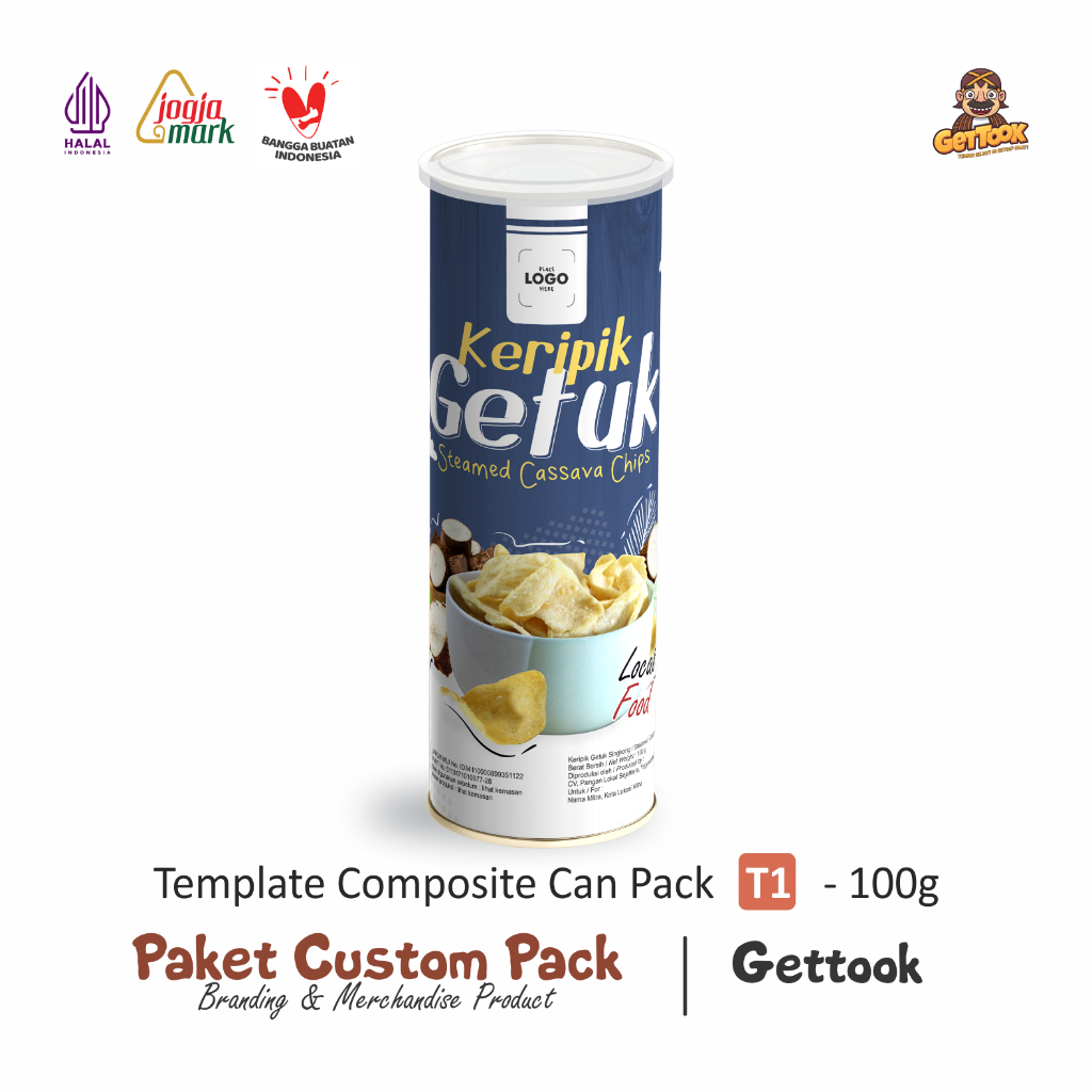

Gettook Custom Pack Keripik Getuk Singkong 40g 100g per 10pcs