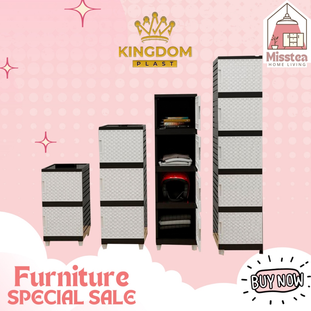 [READY STOCK] KINGDOM PLAST AURORA ZEBRA LEMARI / RAK SUSUN SLAP BAJU BUKU HELM SEPATU PAKAIAN PLAST