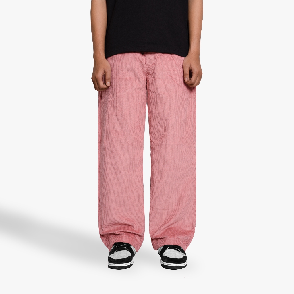 Exhale Apparel Longpant Celana Panjang Corduroy Blank Pink