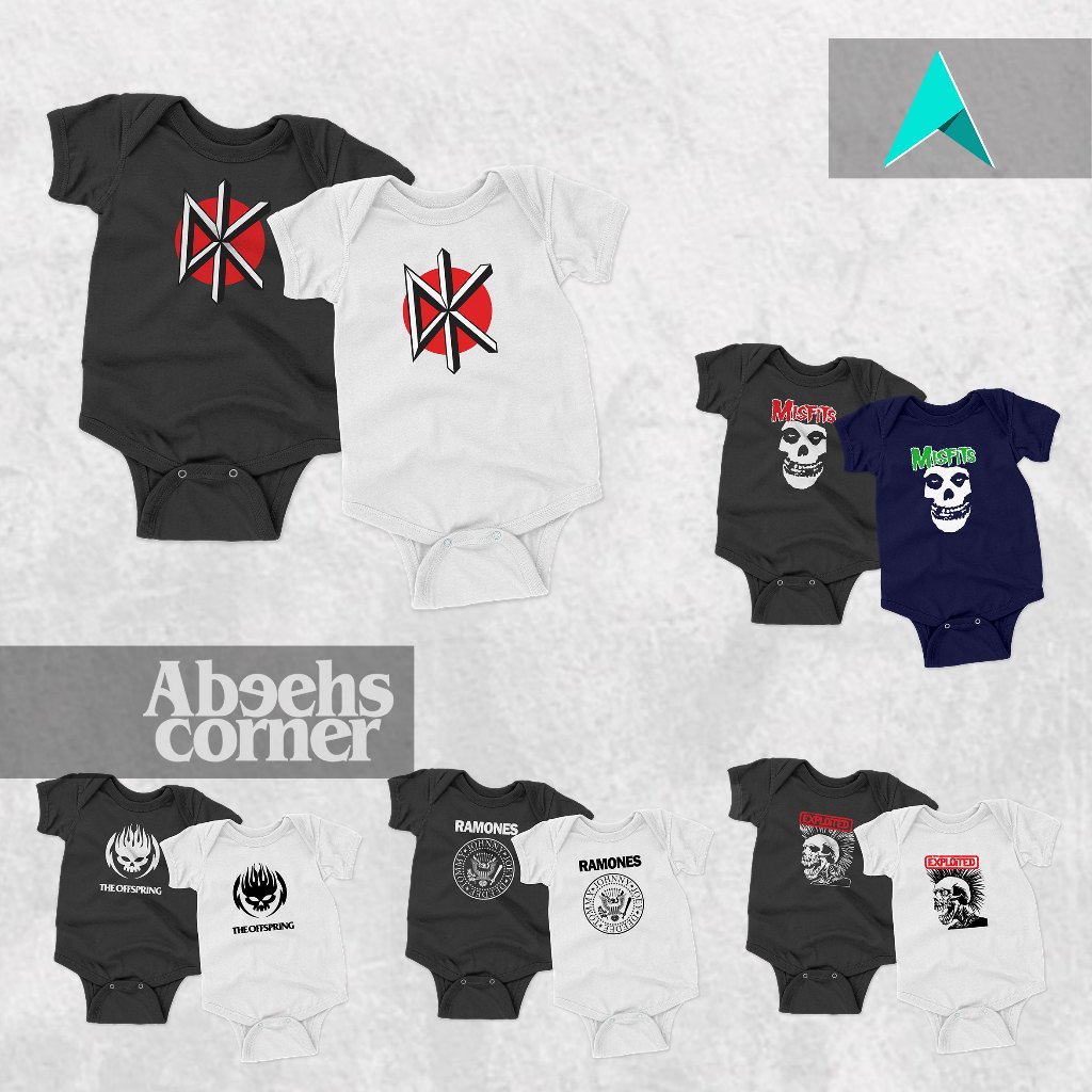 Jumper Bayi Band Punk - Baby Jumpsuit Band Punk - Baby Jumper Band