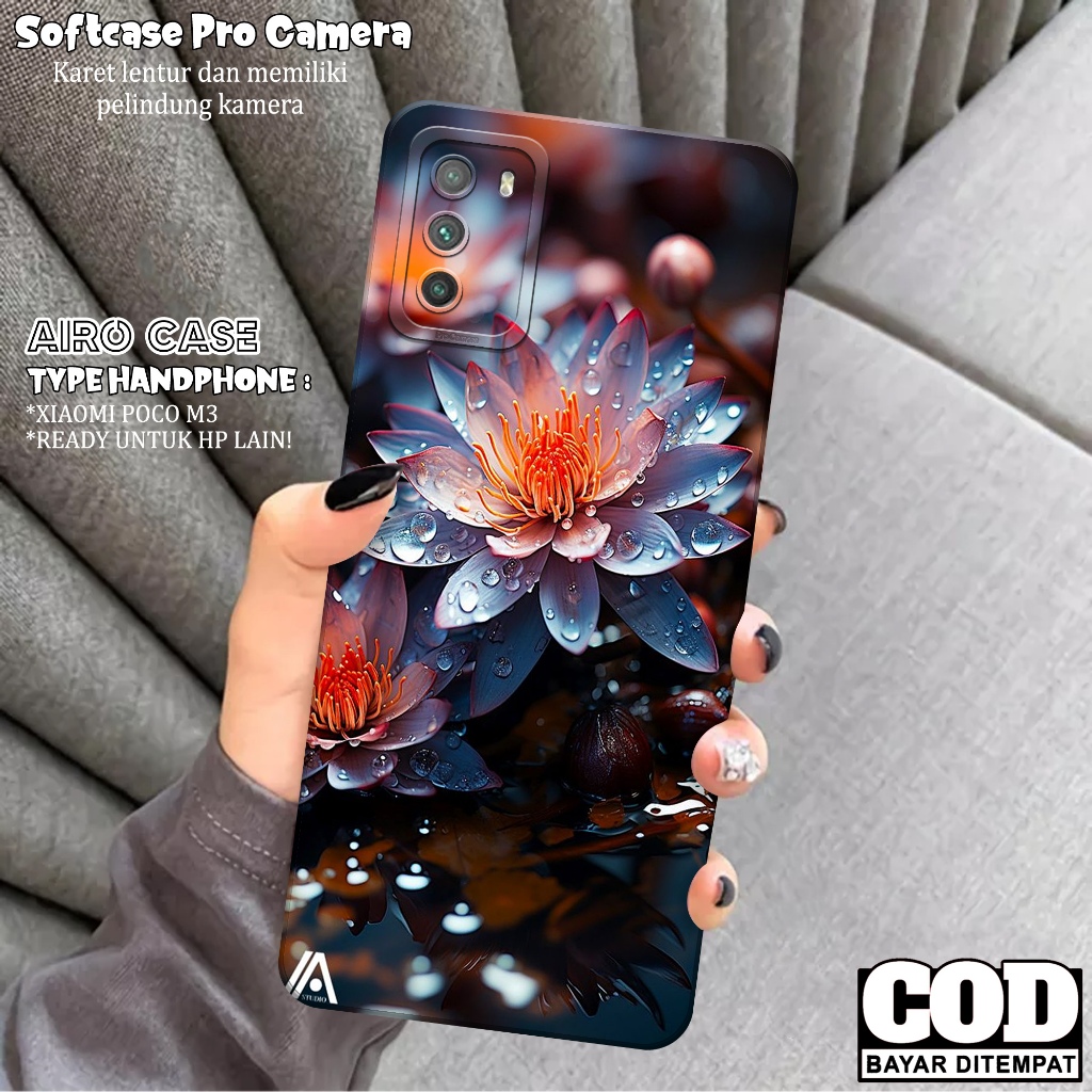 Softcase XIAOMI POCO M3 Terbaru Case XIAOMI POCO M3 Terbaru Fashion Case BUNGA Casing XIAOMI POCO M3