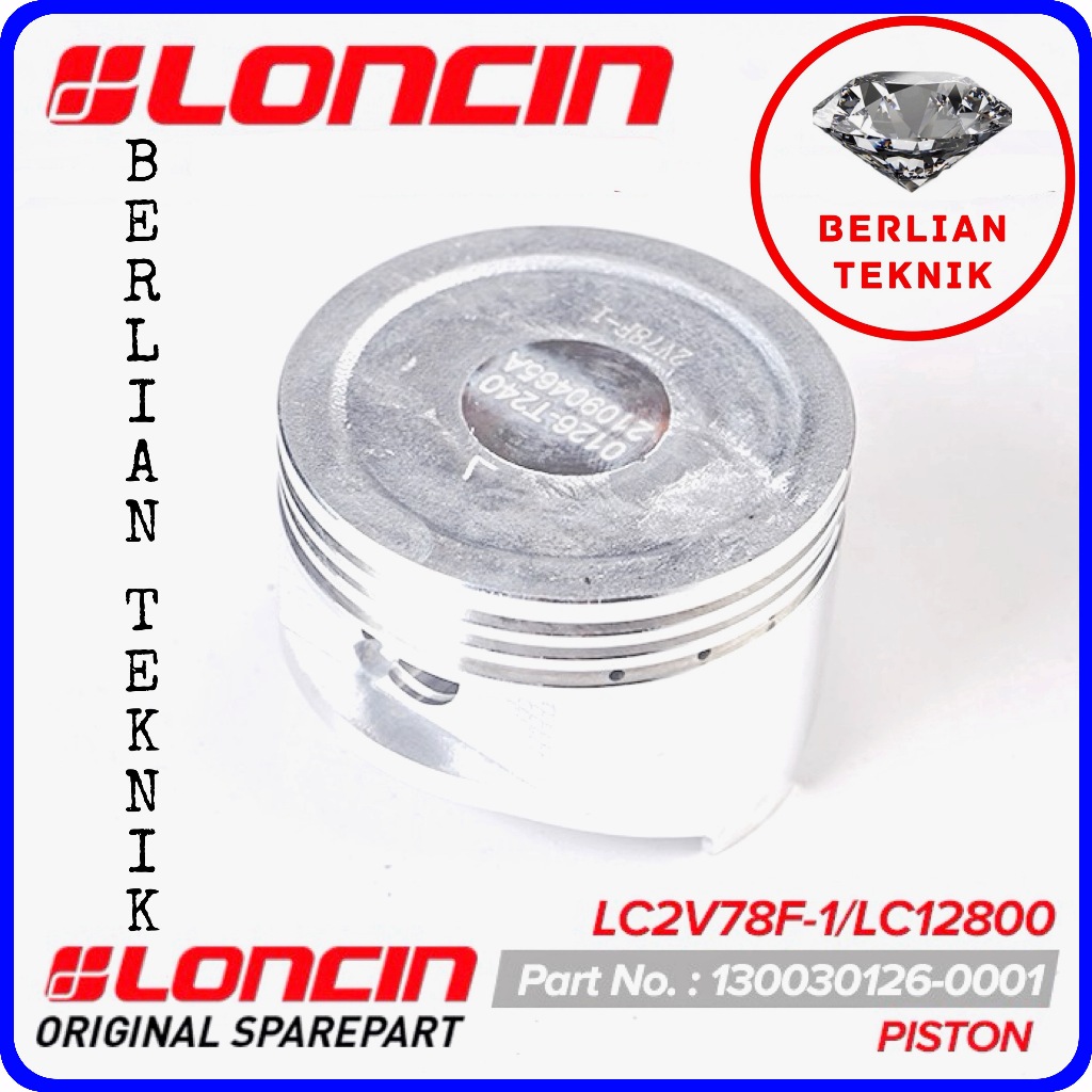 Piston Assy Mesin Penggerak Loncin G 620 F / LC 12800 / 21 HP / 622 cc