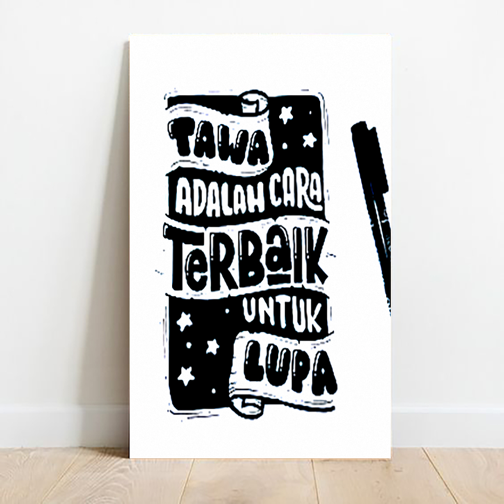 Hiasan Dinding Poster Kayu MDF - Poster Kata Kata Hiasan Kamar Dan Cafe