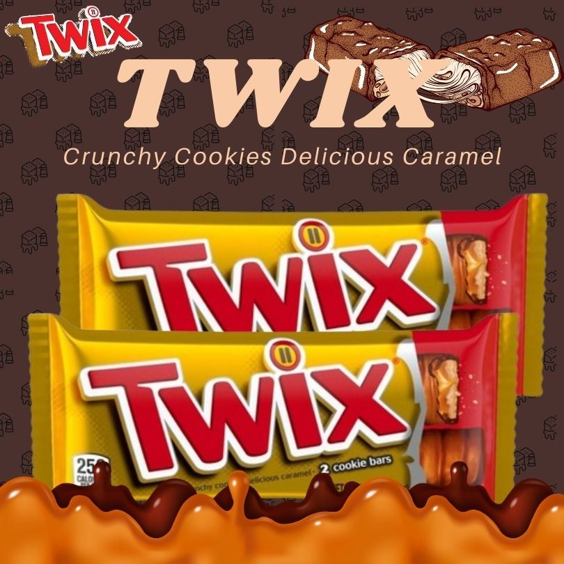 

Twix Caramel Milk Chocolate Cookie Bar 50g Biskuit Salut Cokelat 2 Pcs