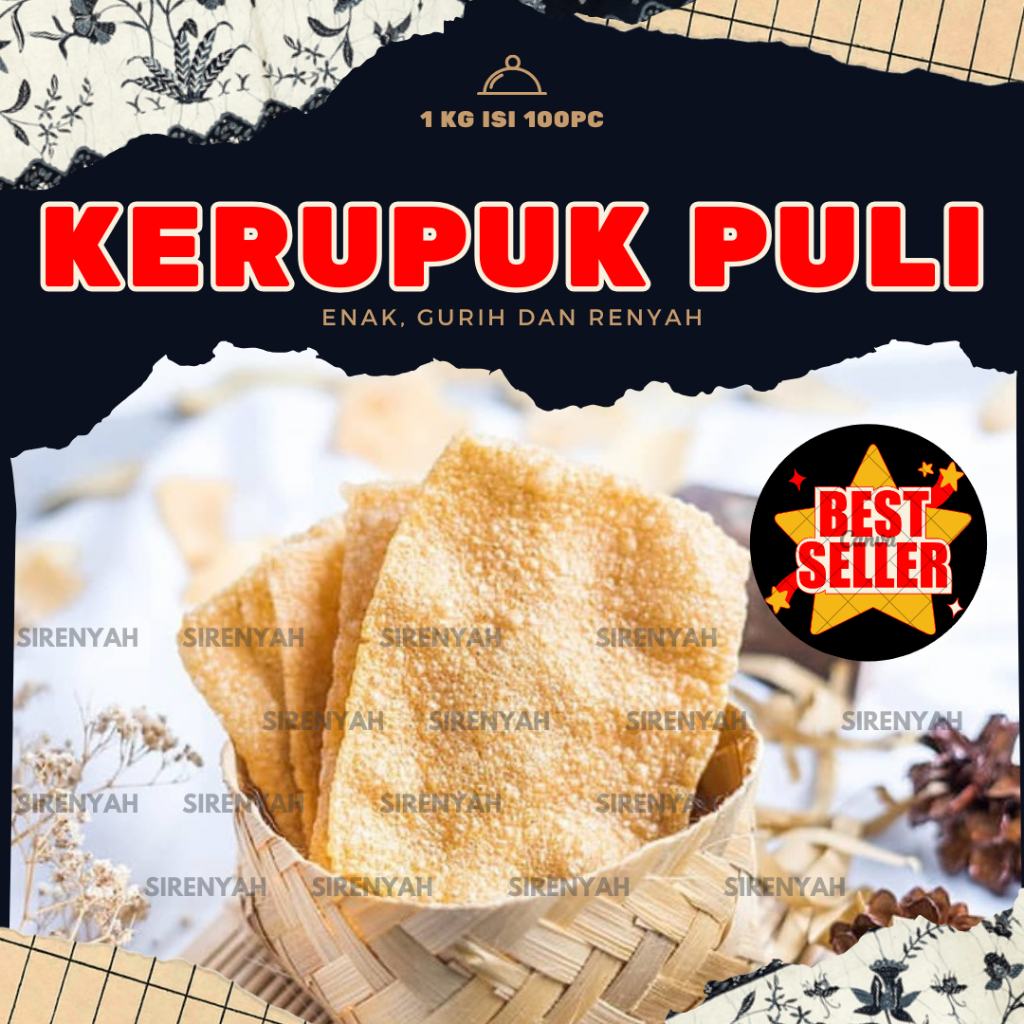 

Krupuk Kerupuk Puli/Lempeng/Beras Kemasan 500gr dan 1kg Mentah