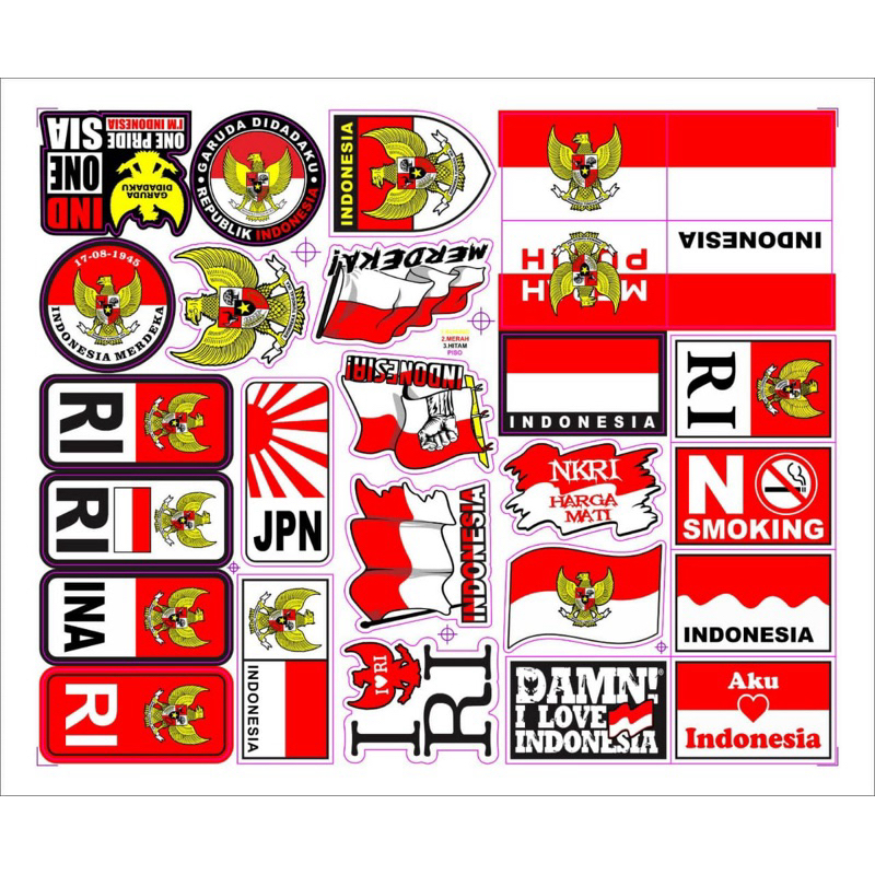 

25 PCS STICKER INDONESIA ANTI AIR