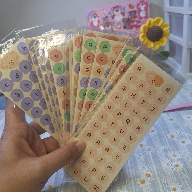 

Stiker Alphabet lucu dekor jurnal diary