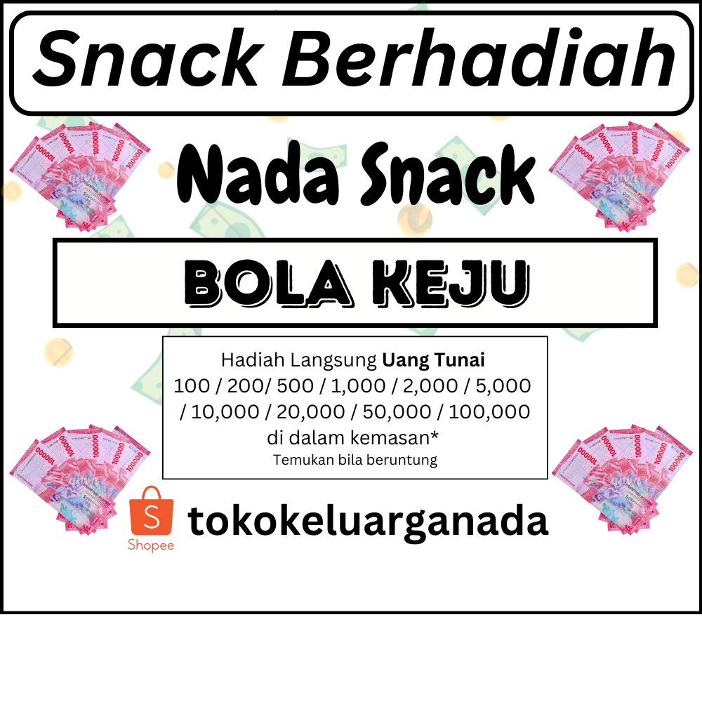 

Snack Berhadiah - Nada Snack - Bola Keju