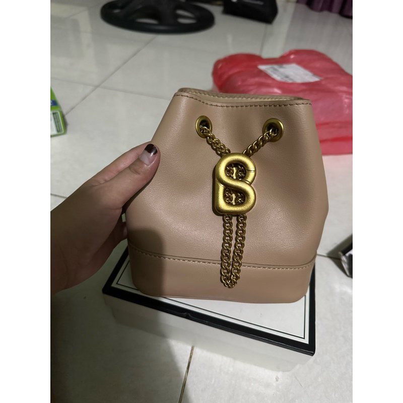 Myra Bag Small Buttonscarves Tan+Dusbag