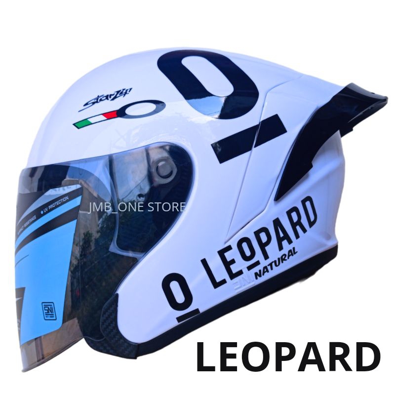 Helm Half Face Original helm Half Face Leopard Spoiler Helm Half Face Redbull Spoiler Helm SNI