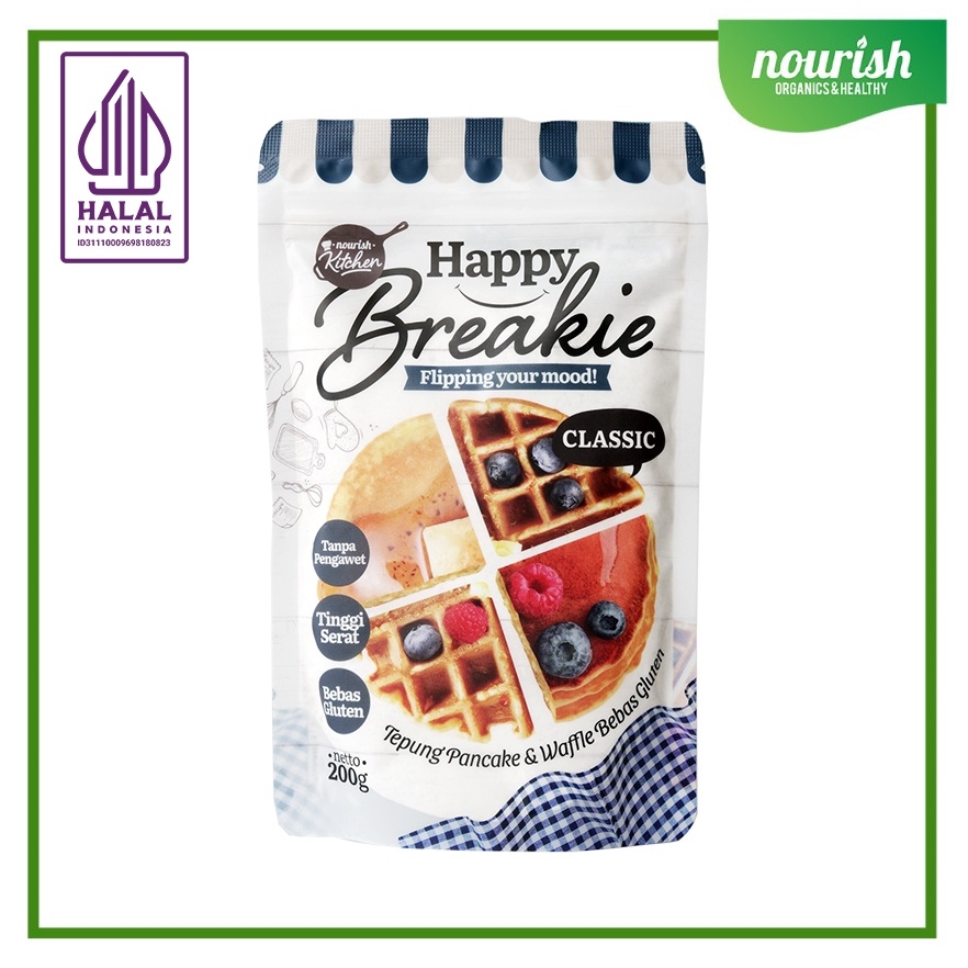 

Discount Happy Breakie Gluten Free Pancake Waffle Mix Classic 2gr